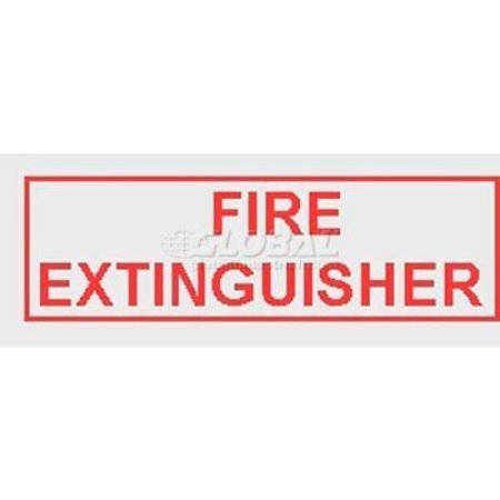 ACTIVAR CONSTRUCTION PRODUCTS GROUP Horizontal Decal Fire Extinguisher Lettering On Clear Film, Red LDHRFE